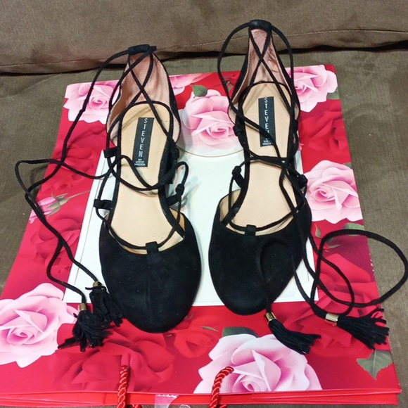 Steven by Steve Madden women's black block heel shoes suede - Picture 3 of 17